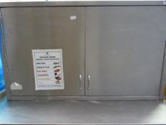 Stainless Steel Wall Mounted Storage Cupboard enclosed by Double Doors