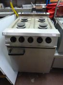 4 Burner Commercial Gas Cooker over Oven