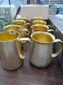 8 Aluminium Gold Coloured Water Jugs