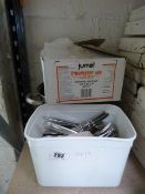 Box Containing 145 Pieces of Stainless Steel Plain Patterned Cutlery