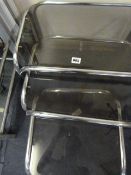 Nest of 3 Chrome & Glass Tables