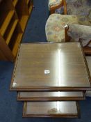 Mahogany Nest of 3 Tables