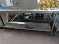 Stainless Steel Preparation Table With Undershelf