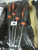 4 Piece Long Reach Screw Driver Set