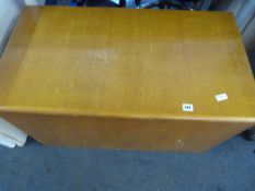 Light Oak Ottoman & Contents