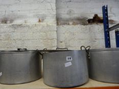 3 Aluminium Lidded Pans