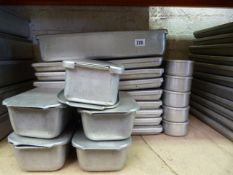 10 Lidded Aluminium Ramakins - 5 Lidded Aluminium Pots & 16 Aluminium Lidded Roasting Tins