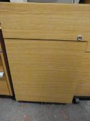 Stand Alone Light Oak 3 Drawer Pedestal