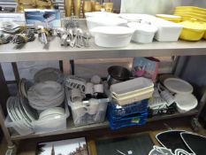 Mobile Stainless Steel Preparation Table with Undershelf