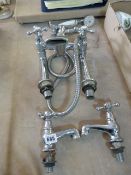 Chrome Bath Tap Shower Set