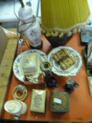 2 Table Lamps - Masons Plates etc