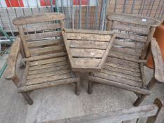 Wooden Garden Seating Arrangement