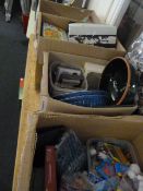 4 Boxes of Bric-a-Brac including Games - Crockery - CDs etc