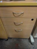 3 Drawer Stand Alone Pedestal