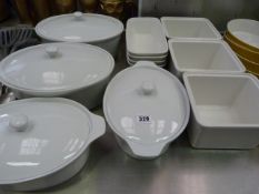 3 Lidded Casserole Dishes - 4 Rectangular Dishes & 3 Square Dishes