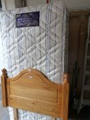 Pine Headboard & Single Divan Base
