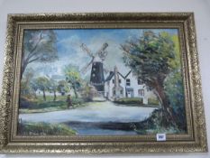 Framed Oil on Board Depicting Skidby Mill