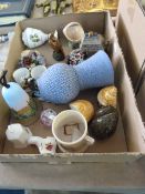 Box containing Beswick Scotch Whisky Eagle - Paper Weights - Ornaments etc