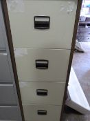 4 Drawer Foolscap Filing Cabinet - Coffee & Cream