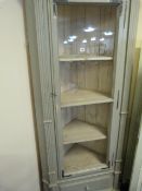 Painted Pine Glazed Corner Cabinet