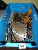 Box Containing Assorted Tools