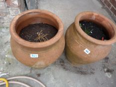 2 Large Ceramic Pots