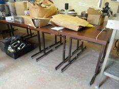 4 Square & 4 Rectangular Dining Tables on Steel Frames