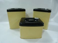 3 x 1950's Food Canisters