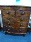 Victorian Mahogany Chest of 3 Long & 2 Short Drawers