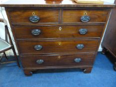 Georgian Mahogany Chest of 3 Long & 2 Short Drawers