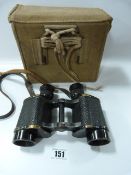 Pair of Cased Second World War Binoculars