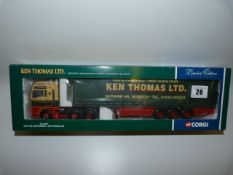 Boxed Corgi 1:50 Scale Man TGA Curtain Side Lorry Ken Thomas Limited