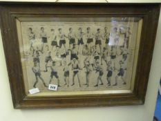 Framed Boxing Annual Print 1914
