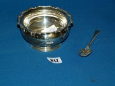 Silver Sugar Bowl & Spoon