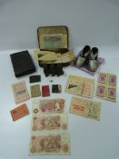 Pair of Clogs - Holy Bible - Paper Money etc