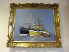 Gilt Framed Jack Rigg Original Oil Painting Entitled Sunday Morning