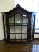 Walnut Wall Display Cabinet