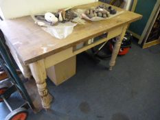 Edwardian Pine Kitchen Table