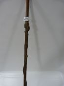 Vintage Treen Carved Walking Stick