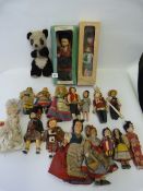 Box containing Various Dolls of The World