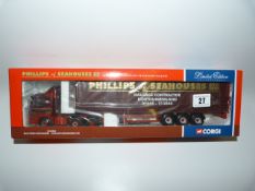 Boxed Corgi 1:50 Scale Man S2000 Curtain Side Lorry Phillips