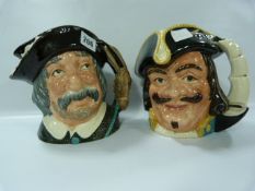 2 Royal Doulton Toby Jugs - Sancho-panca & Henry Morgan