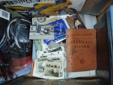 Box Containing Motor Cycle Memorabilia - Books etc