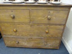 Pine Chest of 2 Long & 2 Short Drawers