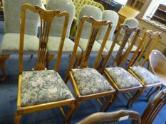 Set of 4 Oak Edwardian Dining Chairs