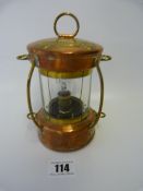 Small Copper Ships Lamp