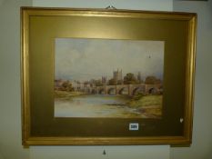 Framed Water Colour by W Horder - Hereford