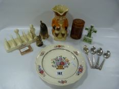 Tray of Collectable Items including Coronation Spoons - Lighter - Toby Jug etc