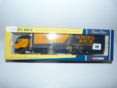 Boxed 1:50 Scale Corgi Renault Curtain Side Nigel Rice Transport Limited