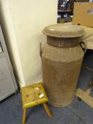 Milk Churn & Milking Stool